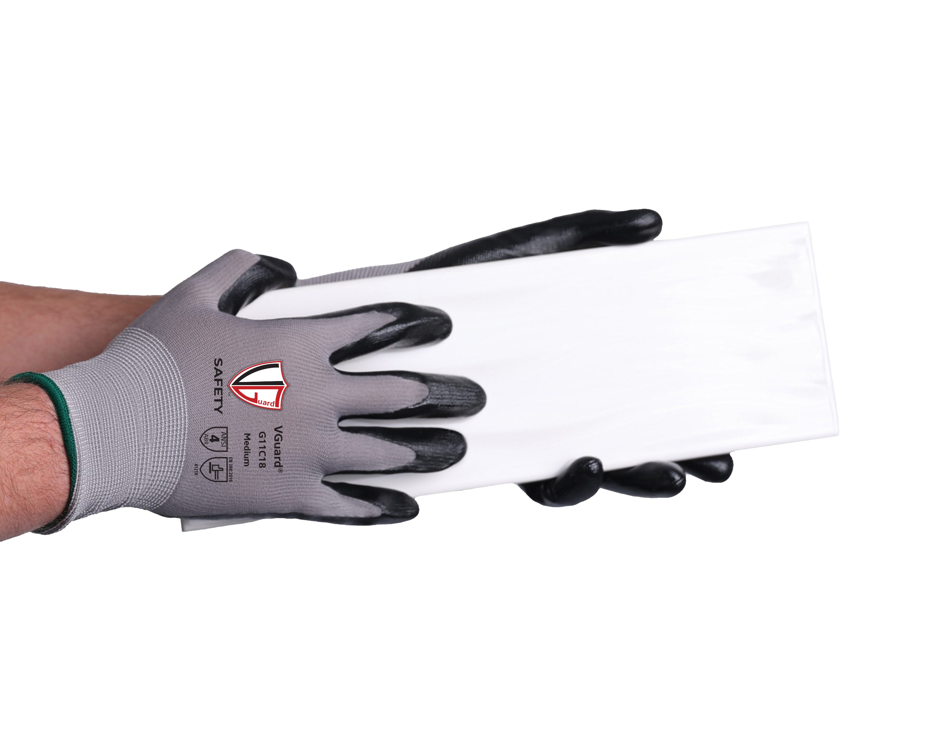 Work Gloves: Medium, Latex-Coated Nylon & Polyester, General Purpose