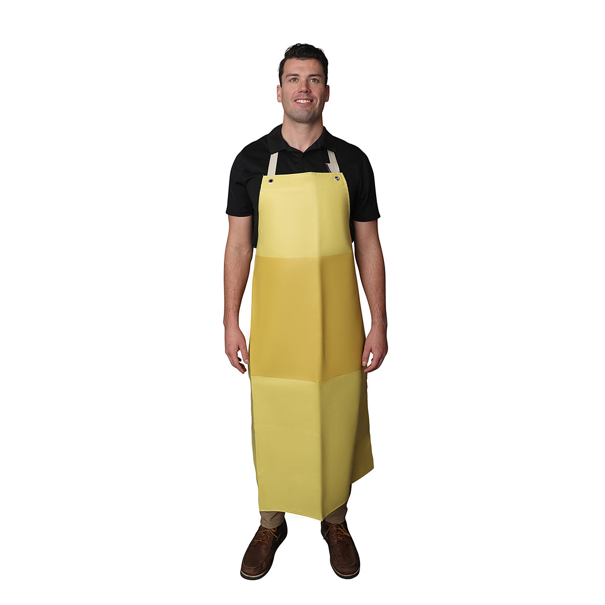 BCH08E Yellow Hycar Apron - 22 oz. with Belly Patch