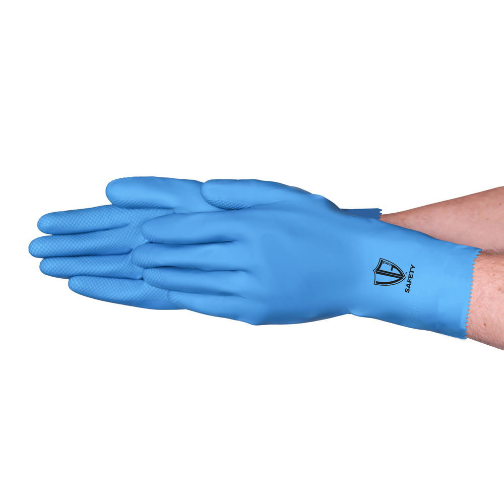 C23A3 Blue Unlined Smooth Finish Canners Chemical Resistant Gloves