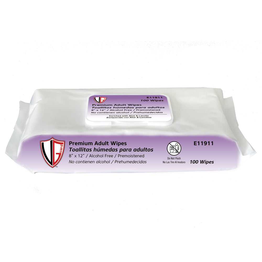 VGuard® Premium Wipes, Pre-moistened, 100 Pack
