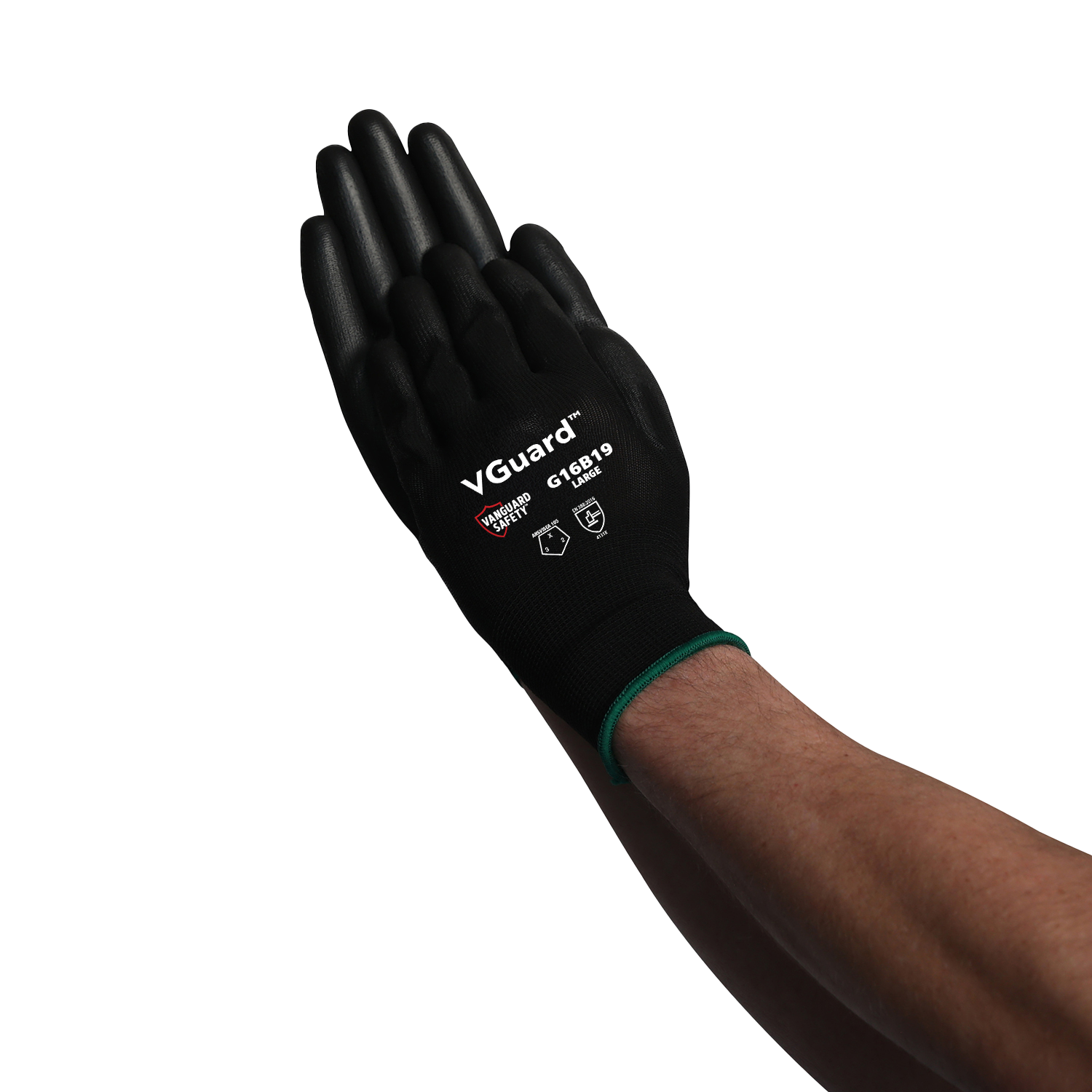 G16B1 Black Polyurethane Coated General Purpose Gloves