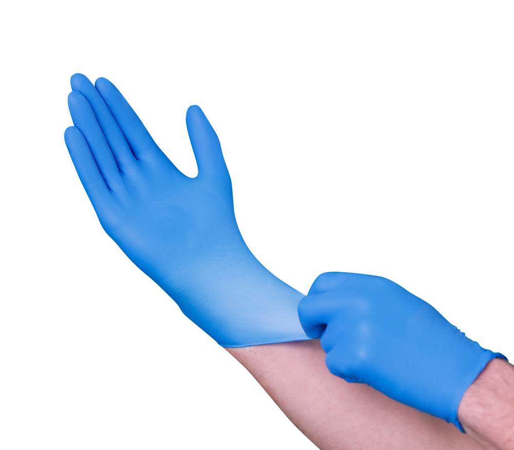 A1EA2 Blue 6 mil Nitrile Chemo Exam Disposable Gloves