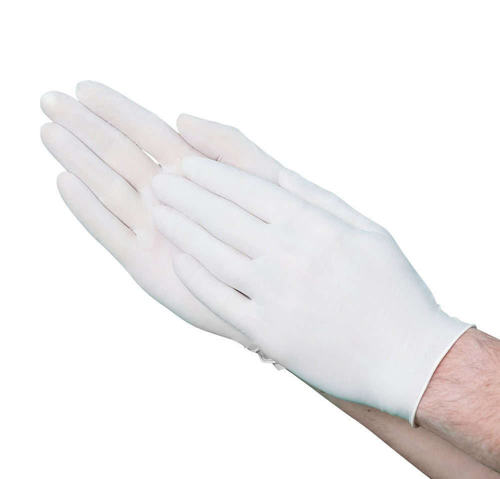 A32A1 Cream 4.5 mil Latex Industrial Disposable Gloves