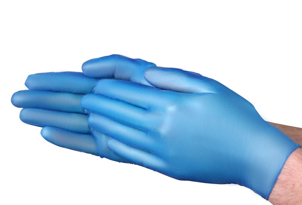 A22A2 Blue 3 mil Vinyl Industrial Disposable Gloves