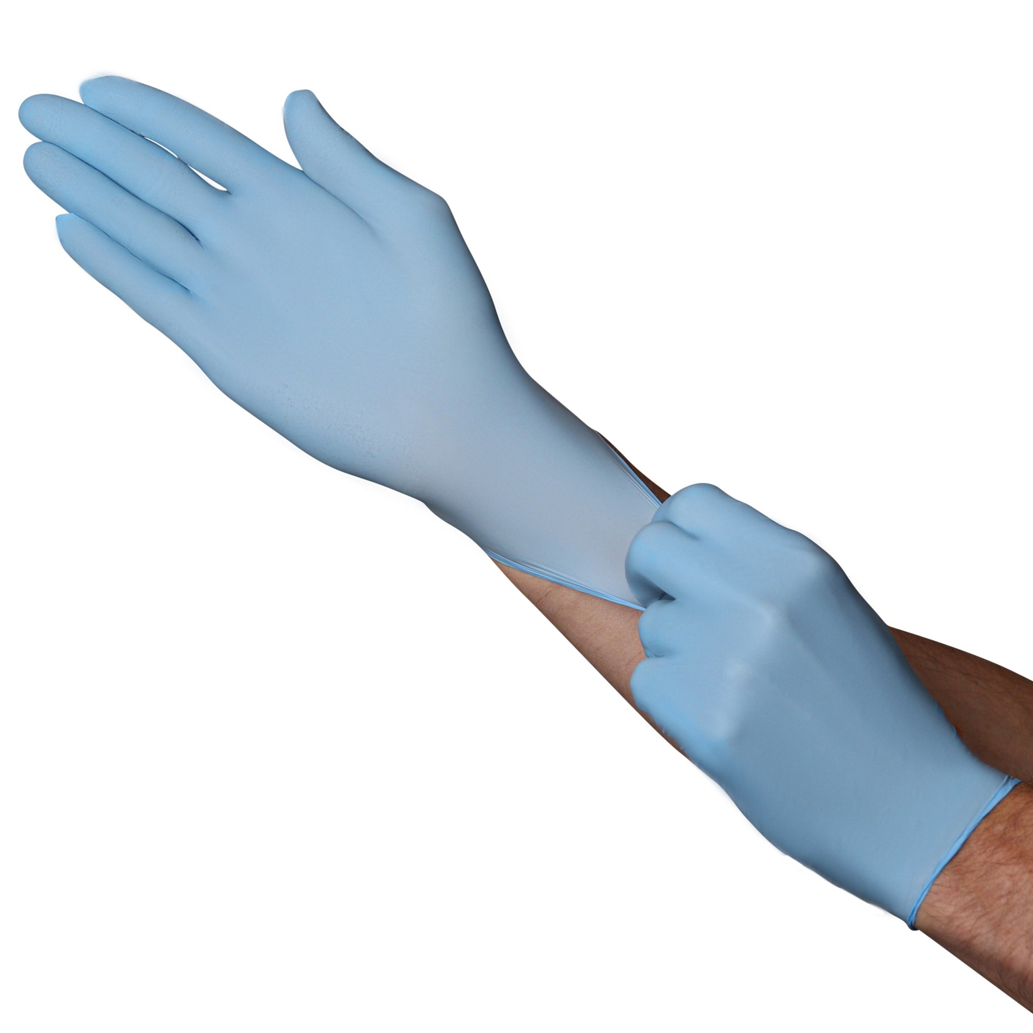 A14E2 Blue 3.0 mil Nitrile Exam Disposable Gloves Bulk Pack