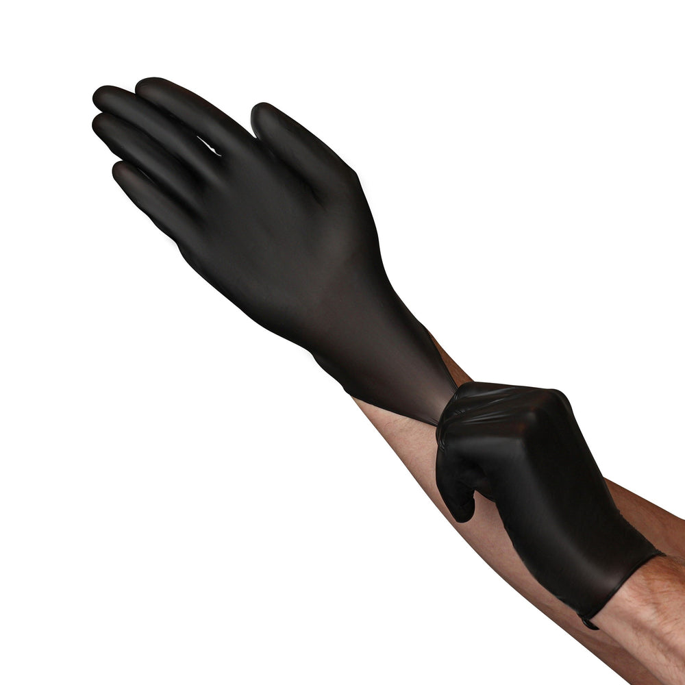 A23A3 Black 3 mil Vinyl Industrial Disposable Gloves