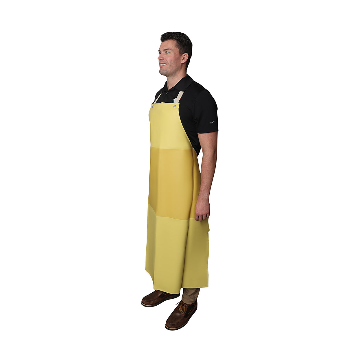 BCH08E Yellow Hycar Apron - 22 oz. with Belly Patch