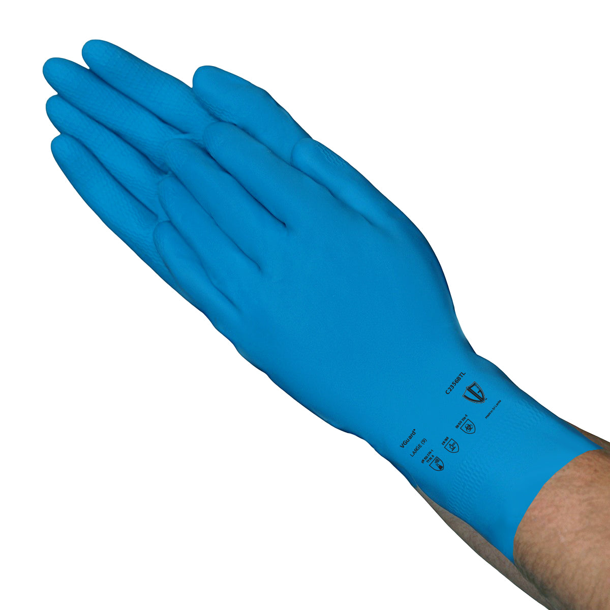 C2356BT 13 mil Blue Latex Canners Chemical Resistant Gloves