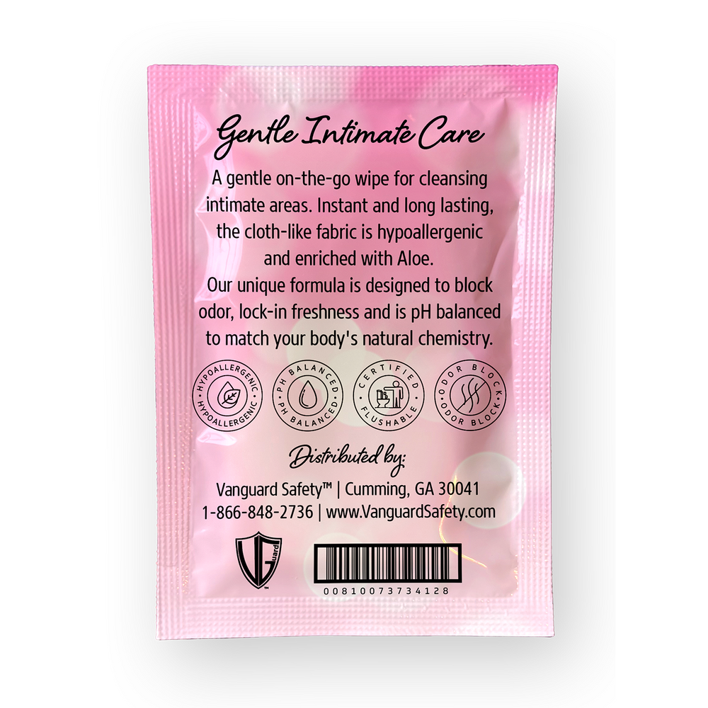E46B35 Feminine Wipes, 6 x 8" Size, Individually Wrapped, Bulk Pack, Unscented