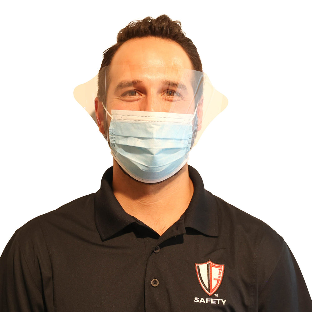 VGuard® Disposable 3-Ply Ear Loop Face Mask with Shield (Made to Order)