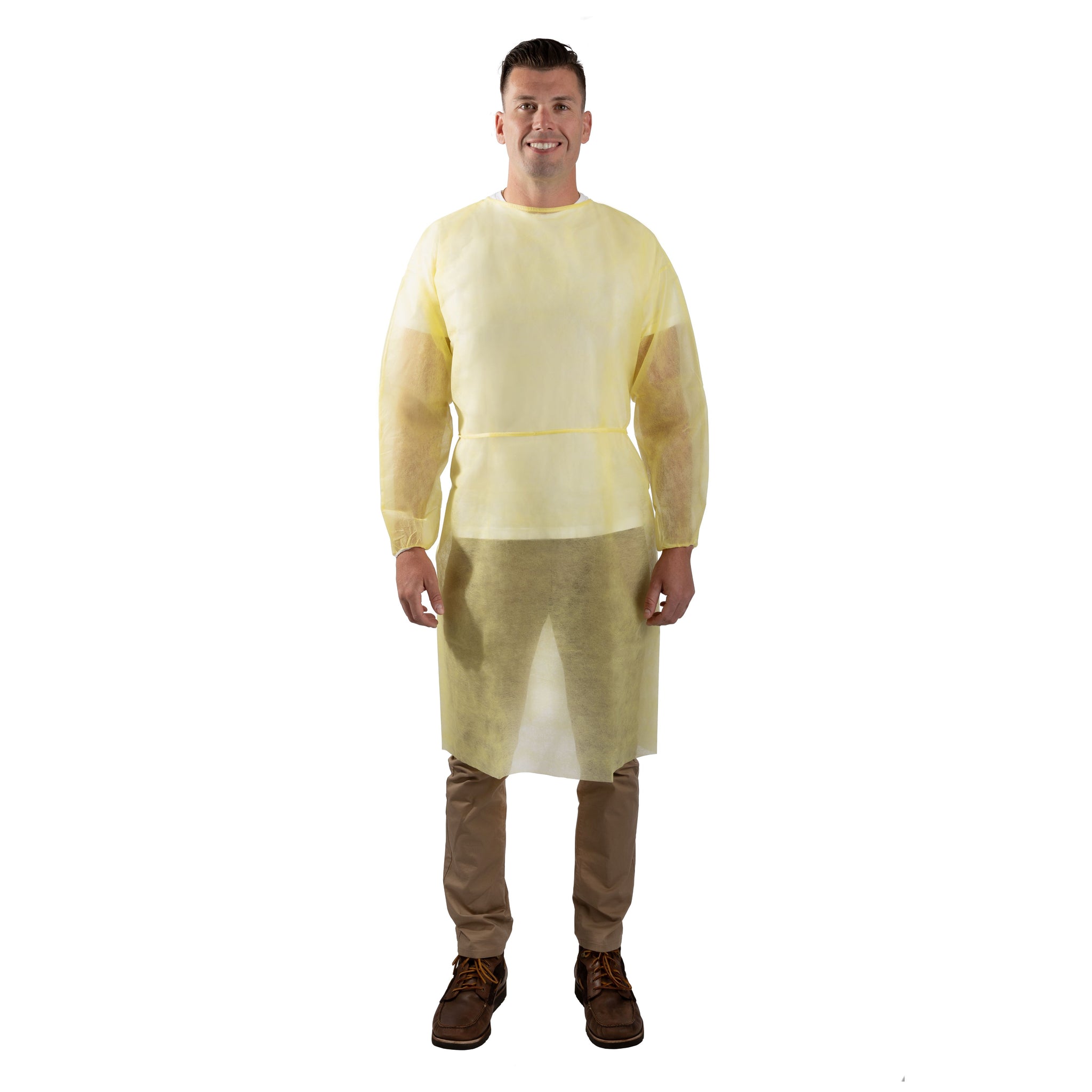 B18W8 Yellow Polypropylene ISO Gown (Made to Order)