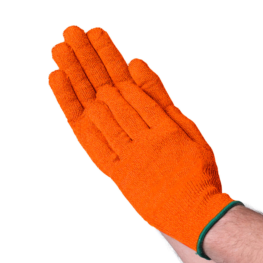 R18H4 A4 Unoated Hi-Vis Orange Cut Resistant Gloves
