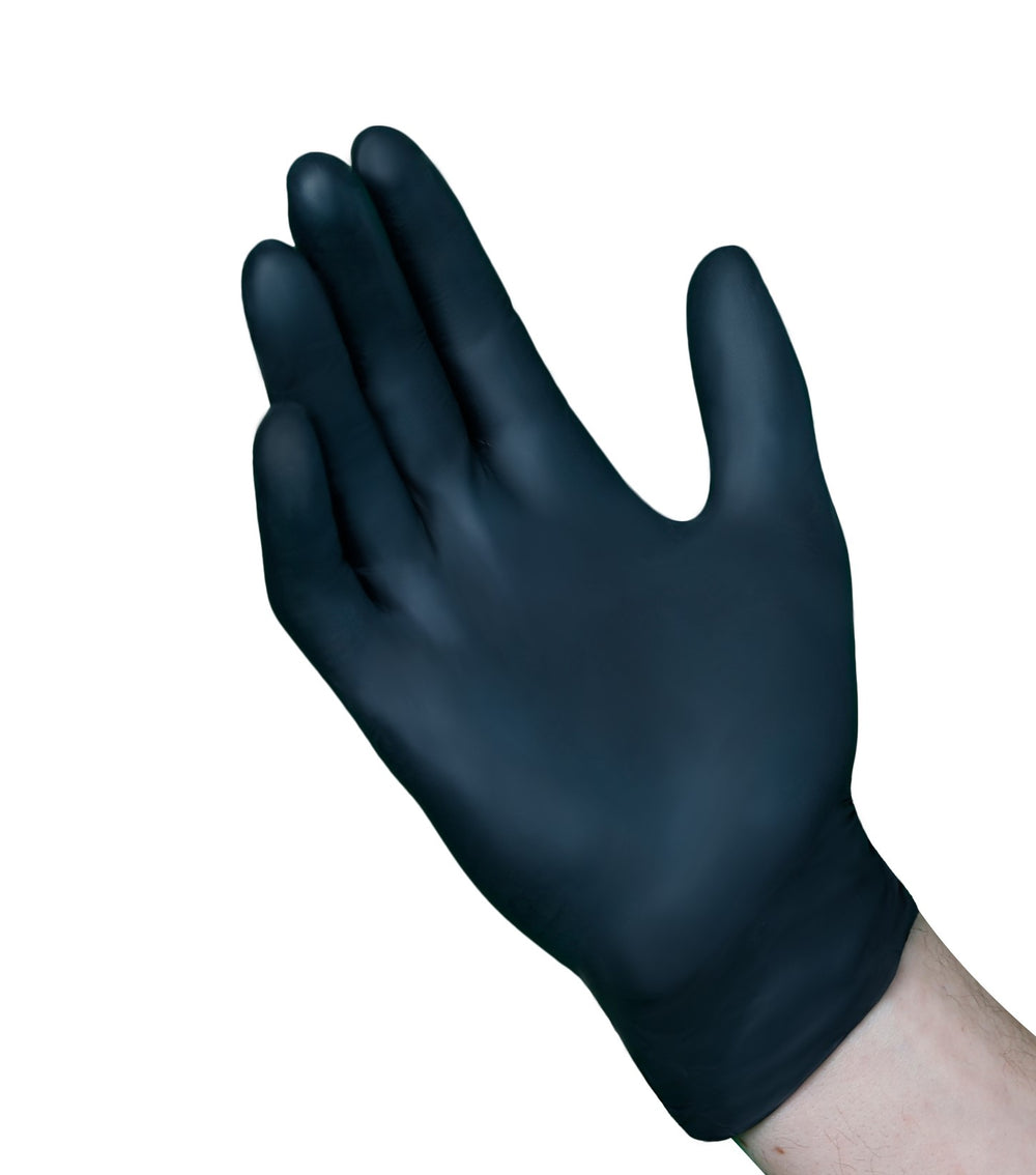 A16A3 Black 5.5 mil Nitrile Exam Disposable Gloves