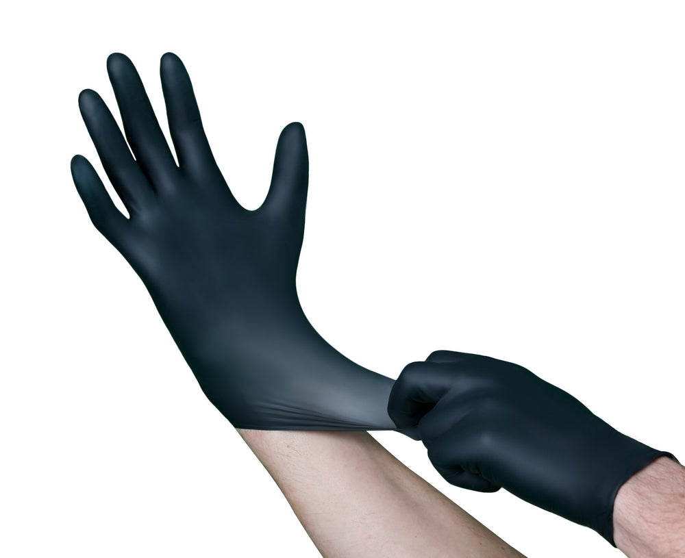 A16A3 Black 5.5 mil Nitrile Exam Disposable Gloves