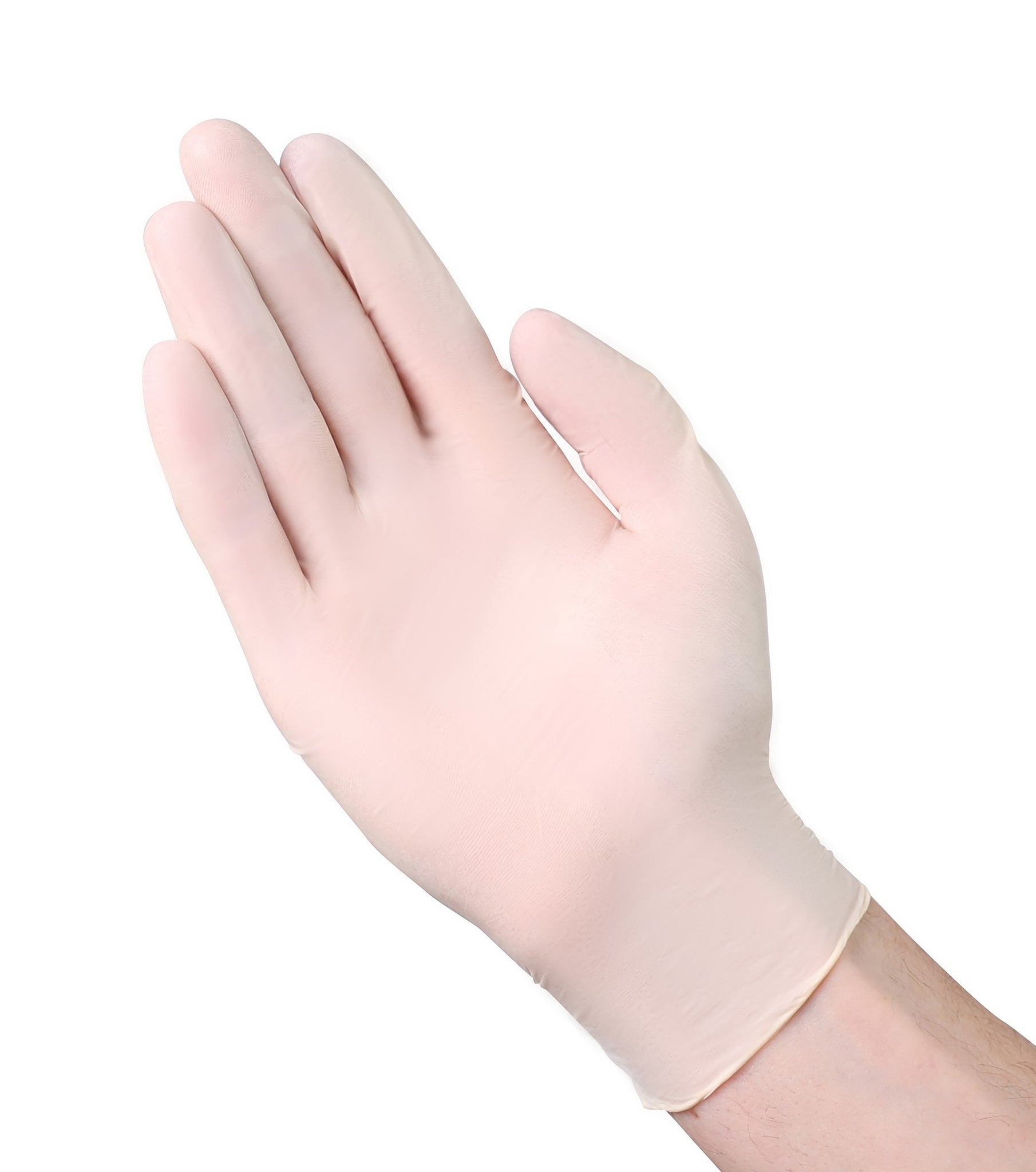A21A5 Cream 4.3 mil Stretch Vinyl Exam Disposable Gloves