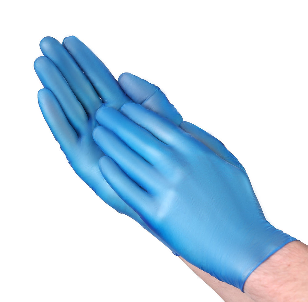 Blue Nitrile Exam Gloves – 4 Mil, Powder-Free, Latex-Free – S, M, L, XL – 1000 Count Box