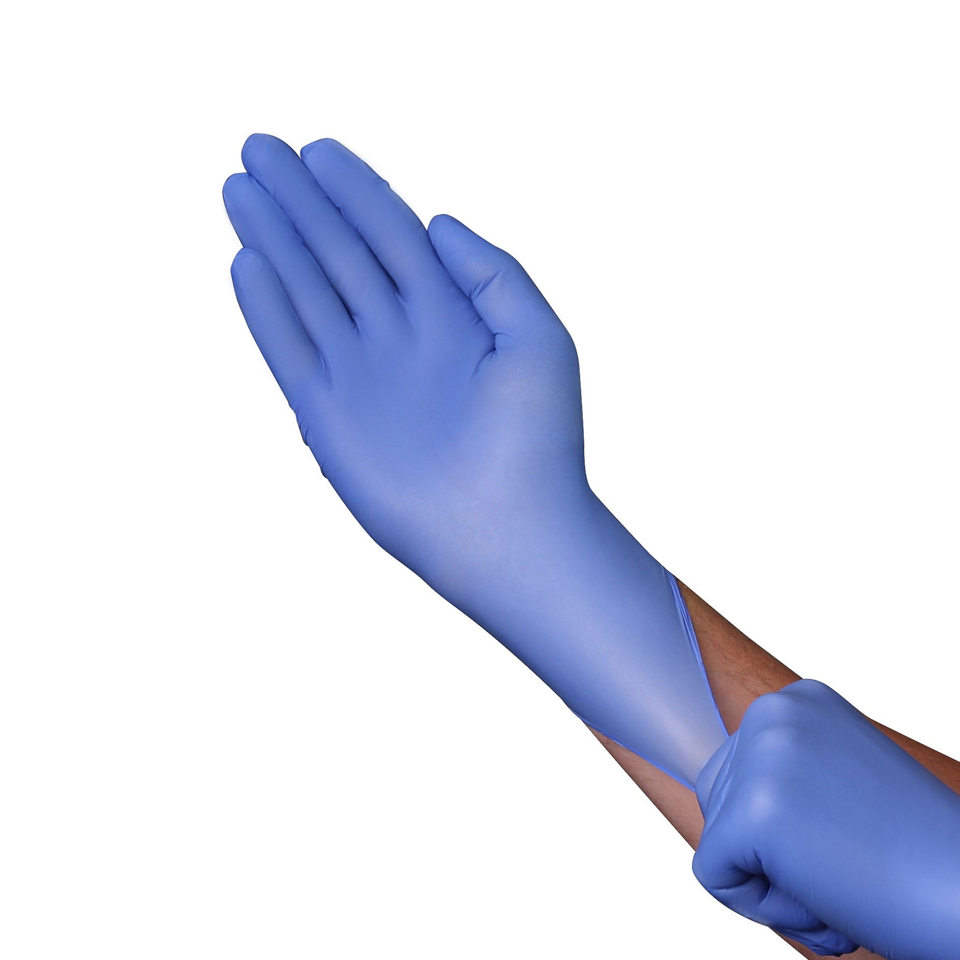A14C1 Blue 3.5 mil Nitrile Chemo Exam Disposable Gloves Bulk Pack