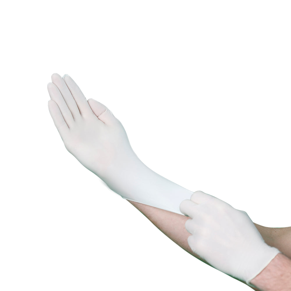 A33A1 Cream 5 mil Latex Industrial Disposable Gloves