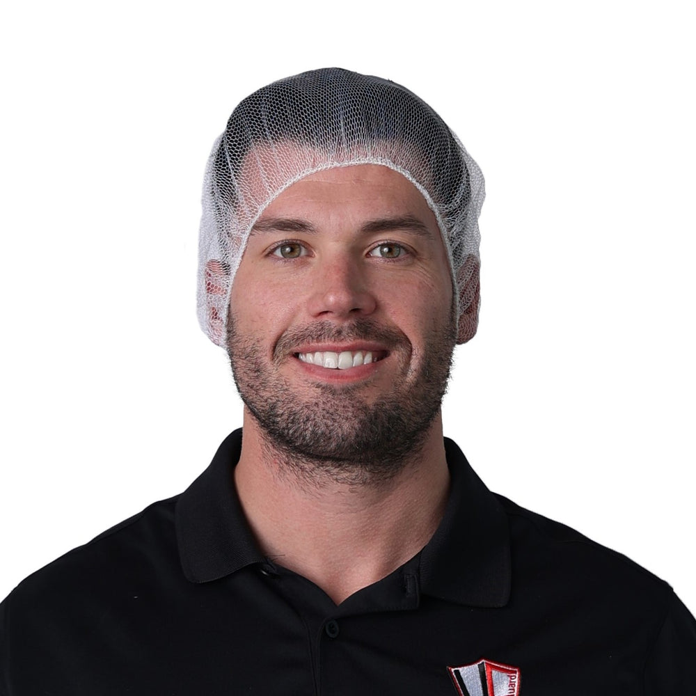 VGuard® White Nylon Honeycomb Hairnet