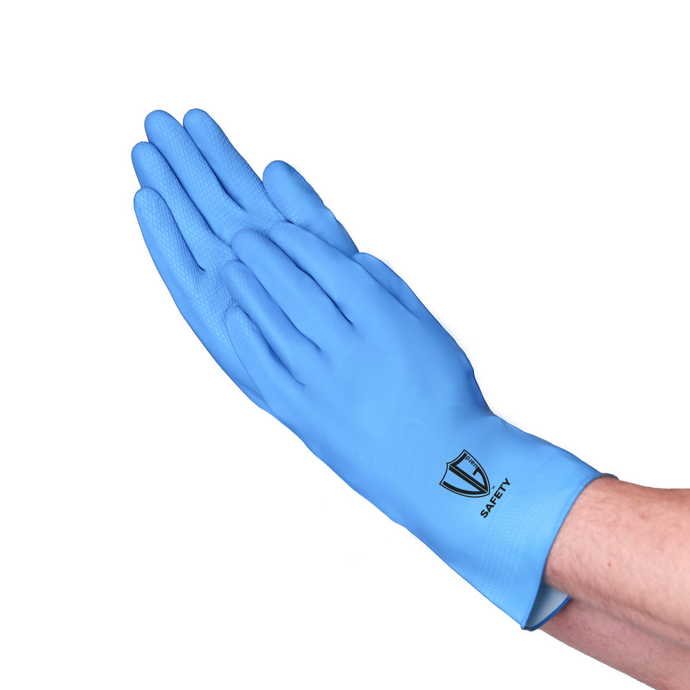 VGuard® 16 mil Blue Latex Flock Lined Glove