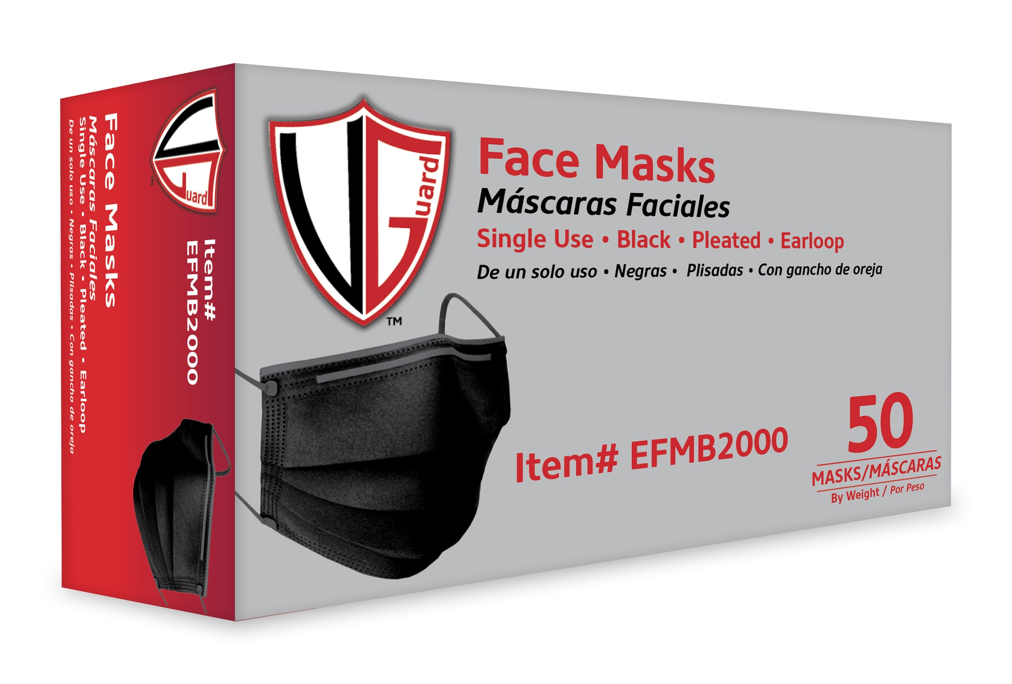 EFMB2000 Black Disposable Face Mask